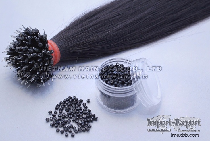100% human hair - Nano-link Hair Extensions with Beads