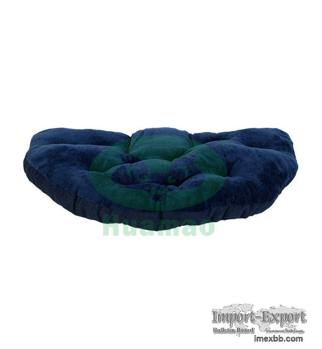 Dual-purpose Dark Blue Pet Bed Cushion
