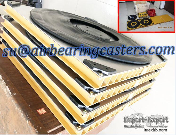 Air bearing casters to keep safety