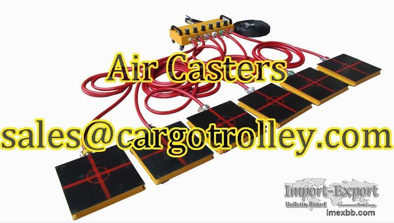 Air casters and air movers features
