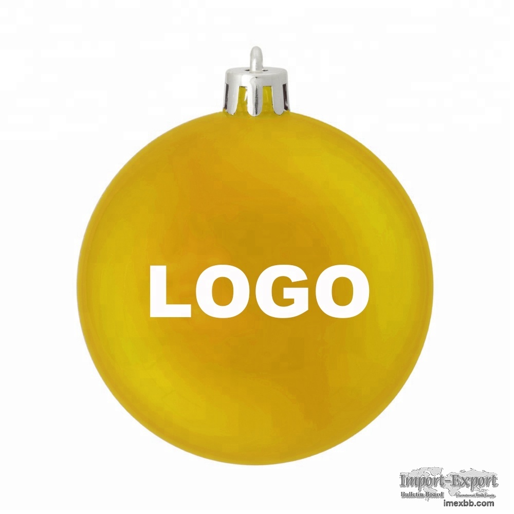 Promotional Good Quality Plastic and Glass Customized Christmas LOGO Ball