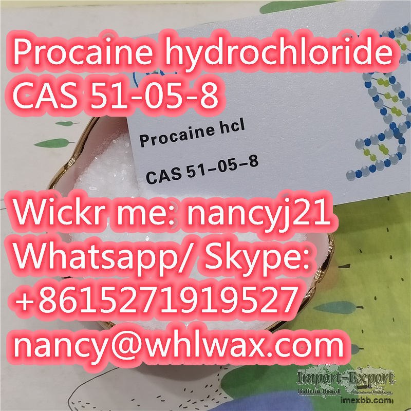Procaine hydrochloride; CAS 51-05-8  WhatsApp / Skype me +8615271919527
