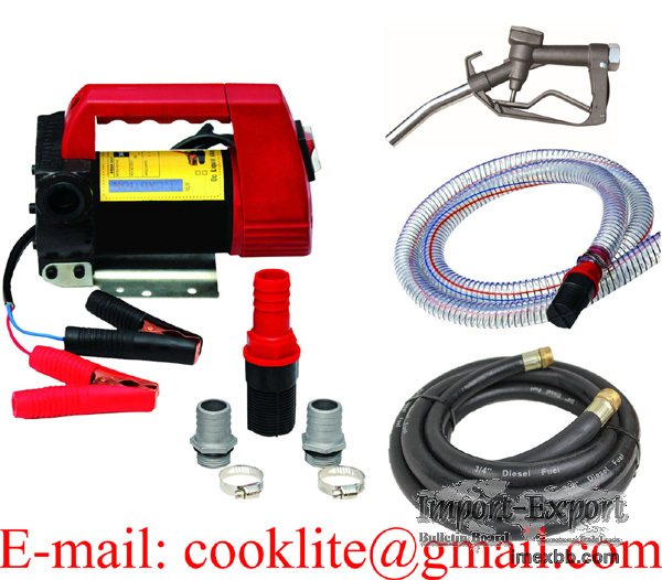 Portable electric diesel oil fuel transfer extractor pump motor self primin