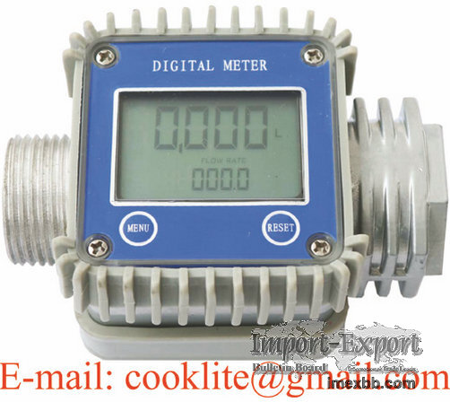 Electronic Fuel Flow Meter Turbine Flowmeter Check Digital Diesel Gasoline 