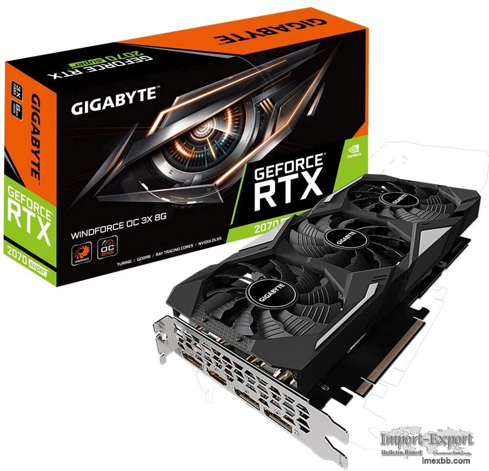 Gigabyte GV-N207SWF3OC-8GD GeForce RTX 2070 Super Windforce OC 8G Graphics 