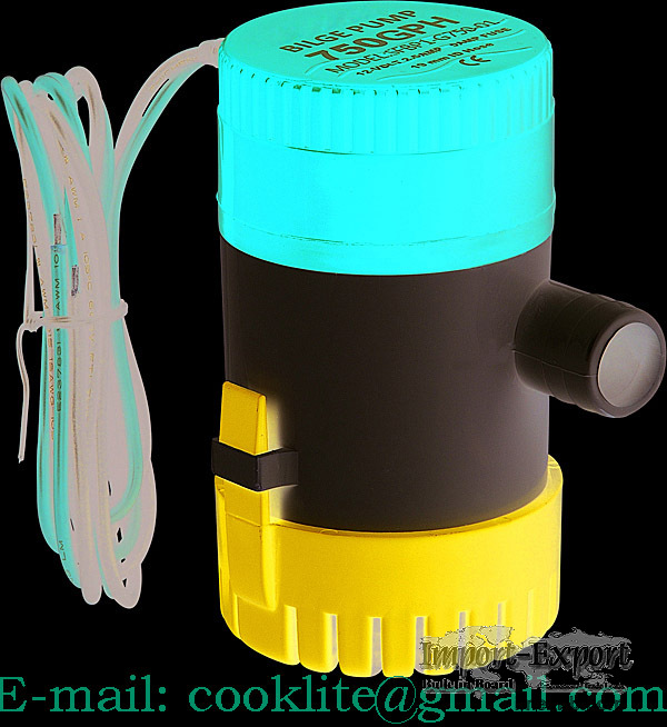 750GPH Non Automatic Submersible Bilge Pump for Marine Boat RV Campers 12V 