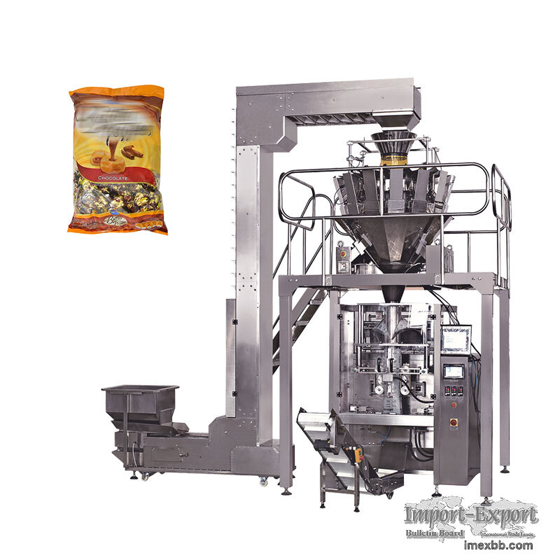 Automatic pillow plastic bag toffee gummy sugar packing machine
