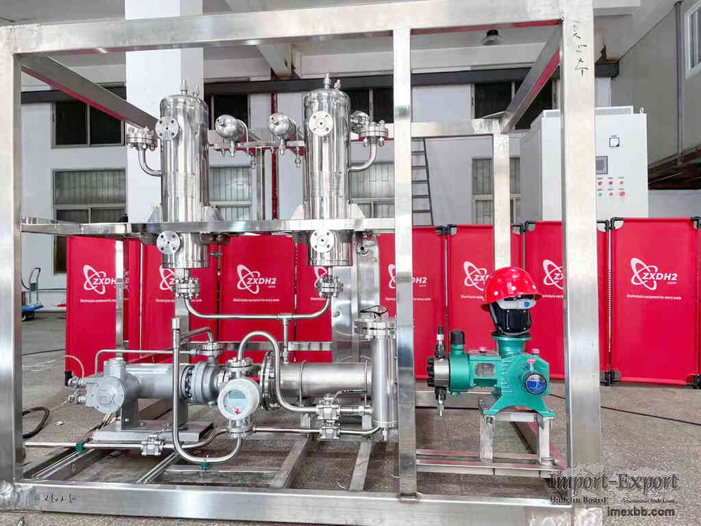 Integrated hydrogen production and drying equipment for power plant