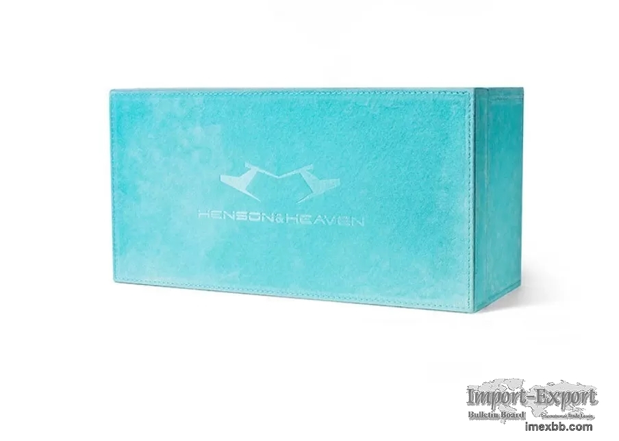 Exquisite Rectangle Large Velvet Gift Box , Blue Velvet Jewelry Box