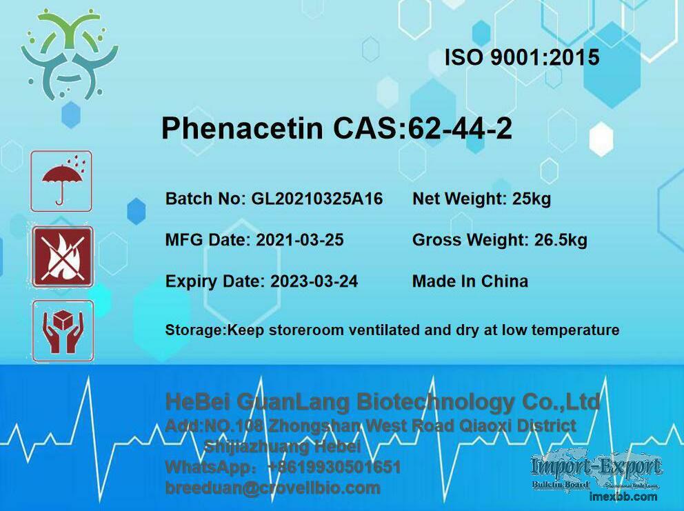 Supplier Phenacetin Medicine Manufactory 62-44-2