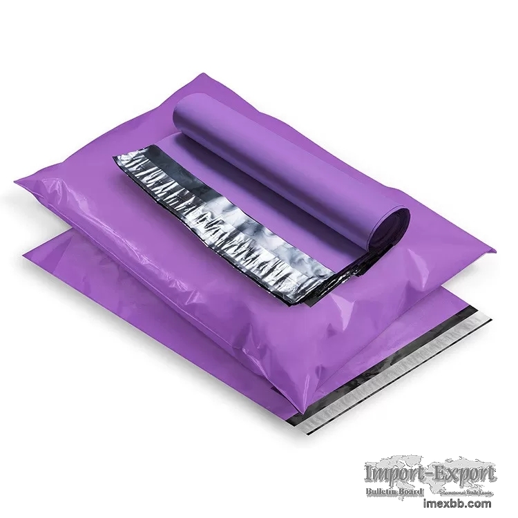 Low MOQ Purple 10x13 LDPE Poly Packaging Bag For Shipping Tear Proof