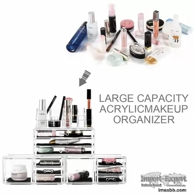 OEM ODM Large Acrylic Display Box Cosmetic Storage Box Organizer 4 Pieces S
