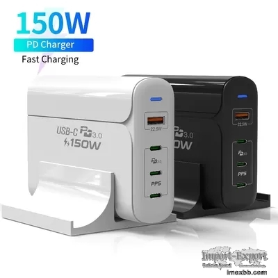 150W USB C PD Chargers PD3.0 QC4 PPS Fast Charging Computer Home Charger Ad