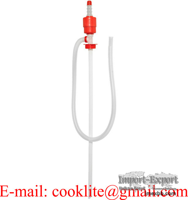 plastic manual siphon fuel gas liquid water transfer pump fluid dispenser