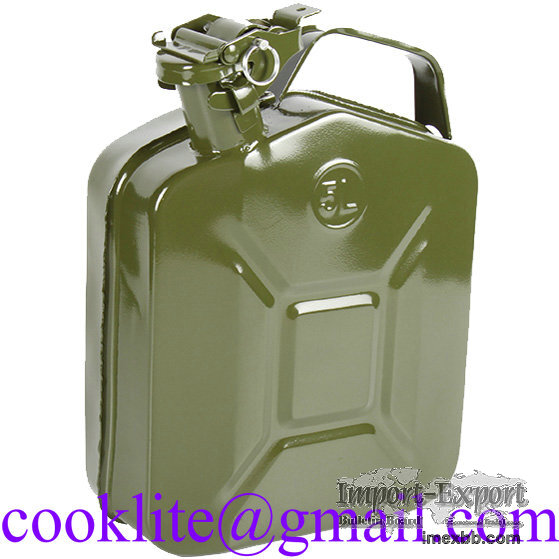 Jerry Can Gas Fuel Steel Tank Green Military NATO Style 5L Storage Can