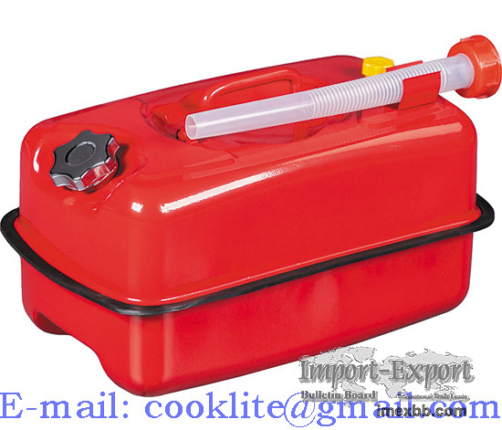 10L Steel Jerry Gerry Gas Can Horizontal Fuel Diesel Petrol Tank Carrier