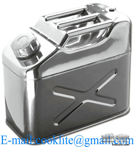 Stainless Steel Gasoline Petrol Diesel Fuel Can Oil Water Storage Carrier