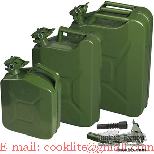 Metal Gas Can 5/10/20L Military Petrol Diesel Fuel Jerry Can - Ebay and Ama