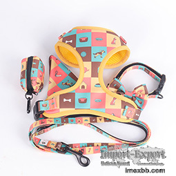 OKEYPETS Personalized Polyester Leash Bandana Collar Harness 