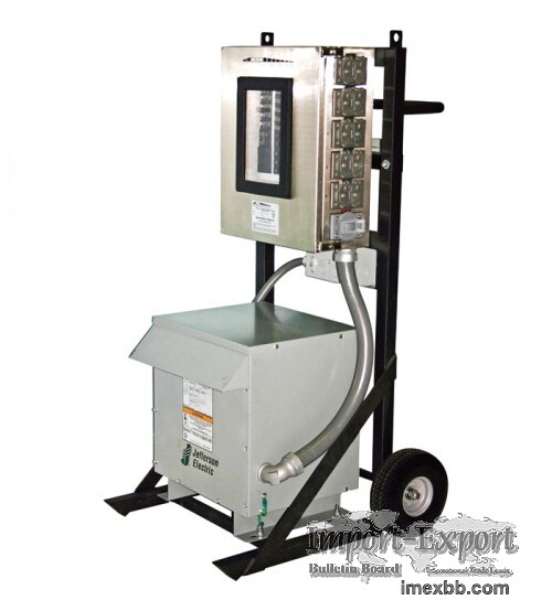 CEP Portable 2-Wheel Power Distribution Cart for Generators - 480 Volts, 10