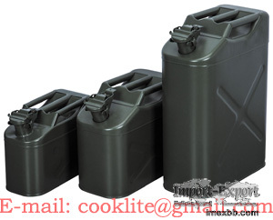 Military Style Safety Jerry Can Fuel Gas Steel Tank 5/10/20L Diesel Gasolin