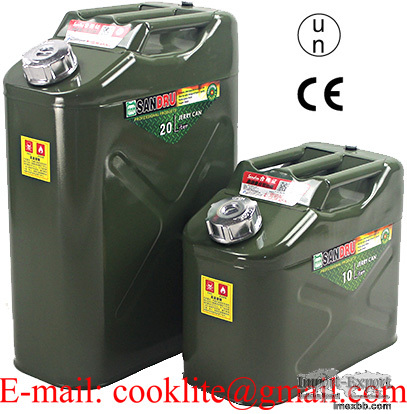 Military Style Storage Jerry Can Metal Fuel Canister Steel Petrol Tank