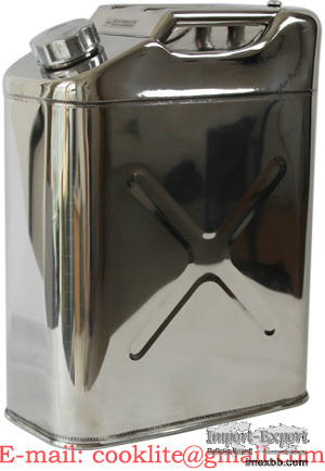 5 Gallon Premium 304 Stainless Steel Jerry Can 20Lt Water/Fuel Storage Tran