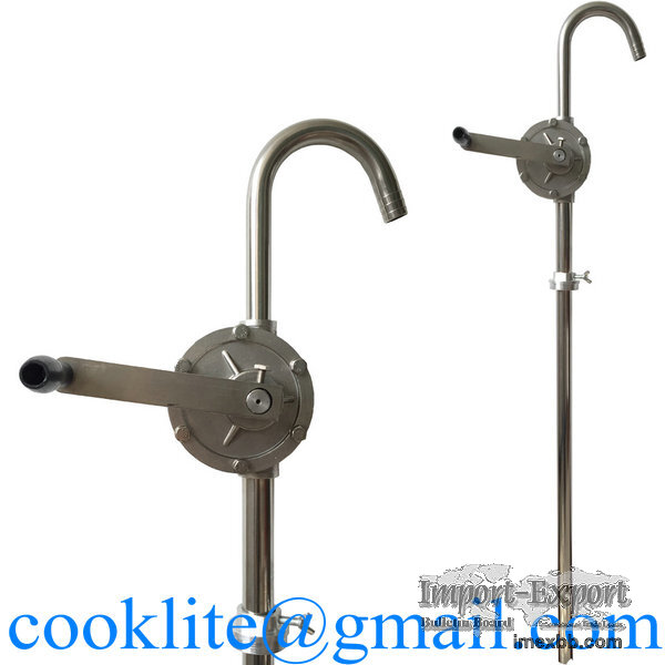 304 Stainless Steel Rotary Chemical Drum Pump with PTFE Seals