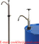 304 Stainless Steel Lift Action Hand Pump for 15-55 Gallon Drums with PTFE 