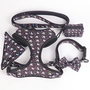 OKEYPETS Dog Harness Bowtie Bandana Pet Collar Leash