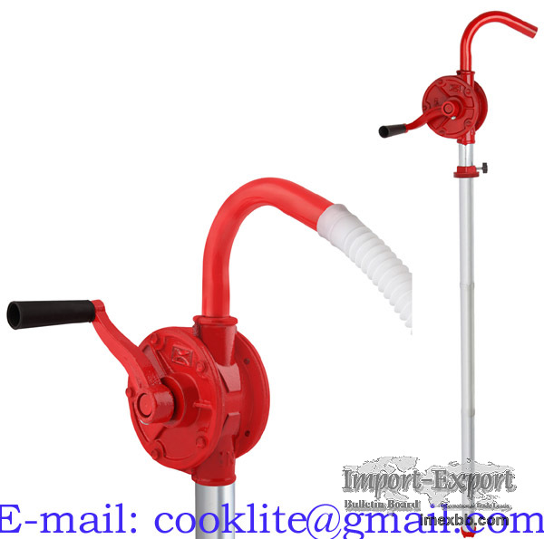 JS-32 Cast Iron 55 Gallon Drum Barrel Tank Rotary Hand Pump for Diesel, Oil