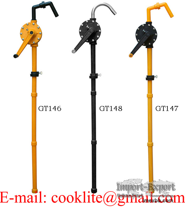 Plastic rotary drum pump Manual rotary barrel pump made of PP/PPS