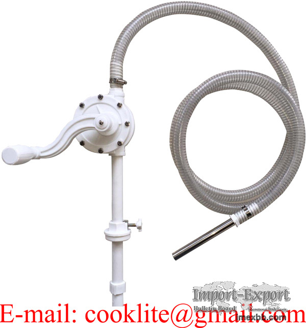 AdBlue/DEF Rotary Hand Drum Barrel Pump with 3M Stainless Wire Hose and SS3