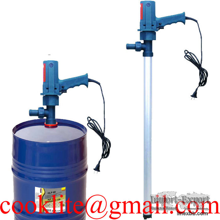 220V Electric Drum Barrel Oil Diesel Fuel Water Transfer Pump - 60L/Min