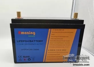3000 Times 2560WH Lifepo4 Storage Battery 24V 100Ah IP67 Prismatic Cell