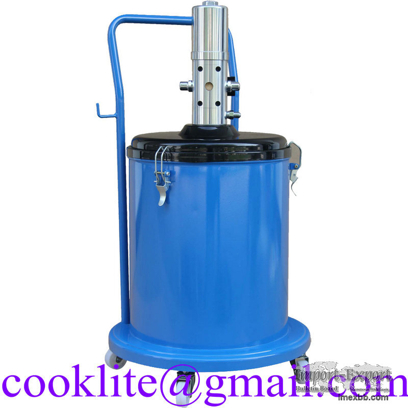 Pneumatic Compressed Lubricator Oil Dispensing Gun Bucket Grease Pump 30L