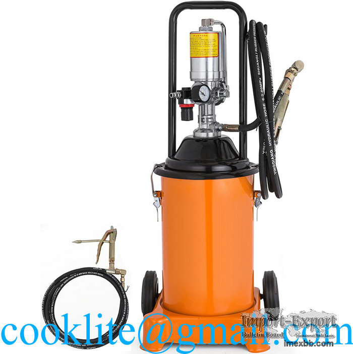 Air Operated Grease Pump Lubricator 12L Pneumatic Compressed Bucket Oiler