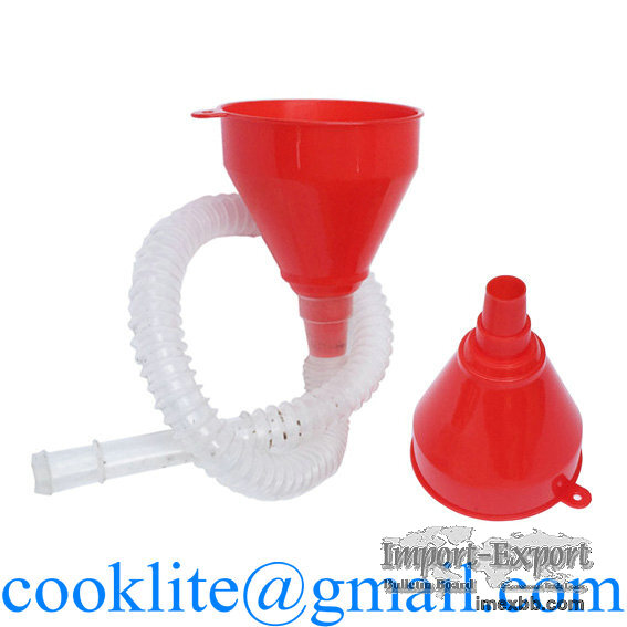 Plastic Oil Funnel with Filter Screen & 50mm Long Hose