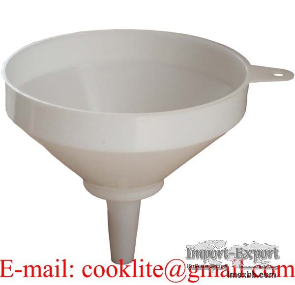 Chemical-resistant polyethylene utility funnels for hazardous liquids trans