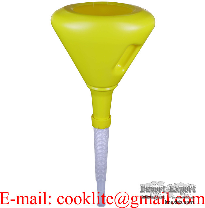 3 Quart Anti Splash Polyethylene Plastic Oil Fuel Funnel With Filter