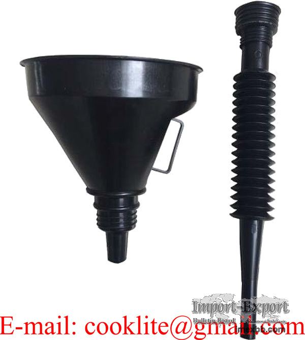 Engine Oil Fluids Gasoline Funnel with Flexible Extension & Mesh Screen Fil