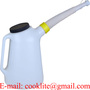 6L Plastic Measuring Jug Oil Dispenser with Protection Lid and Flexible Out