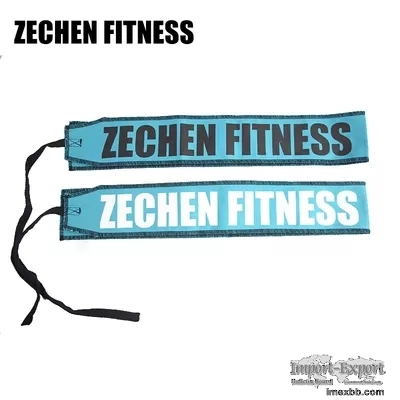 Blue Wrist Wraps Fitness For Weight Lifting Crossfit Training 100% Cotton F