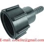 DIN61 IBC Tank Fittings Drum Adapter/Coupling With 3/4" Hose Barb Water Tap