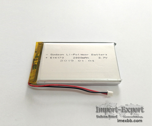 Lithium Polymer Battery 614170 2000mAh 3.7V
