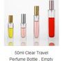 50ml Clear Travel Perfume Bottle  Empty Cologne Bottles With Gold Screw Ca