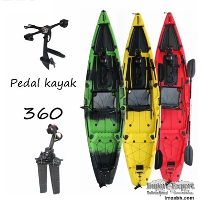 3.38m*0.87m Fishing Pedal Kayak Board LLDPE Rowing 550 Lbs