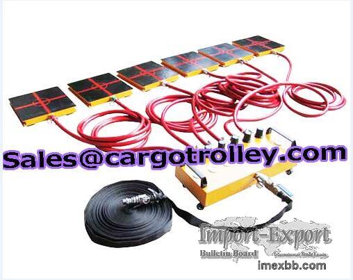 Air caster rigging system Air bearings for transporting heavy cargo