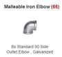 Bs Standard 90 Side Outlet Elbow , Galvanized Pipe Elbows Zinc Plated Surfa