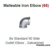 Bs Standard 90 Side Outlet Elbow , Galvanized Pipe Elbows Zinc Plated Surfa